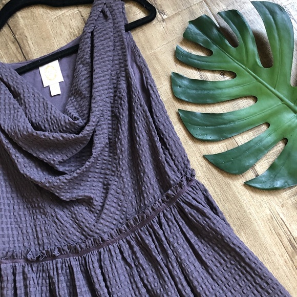Anthropologie | Dresses | Ric Rac Dusty Purple Seersucker Cowl Neck ...